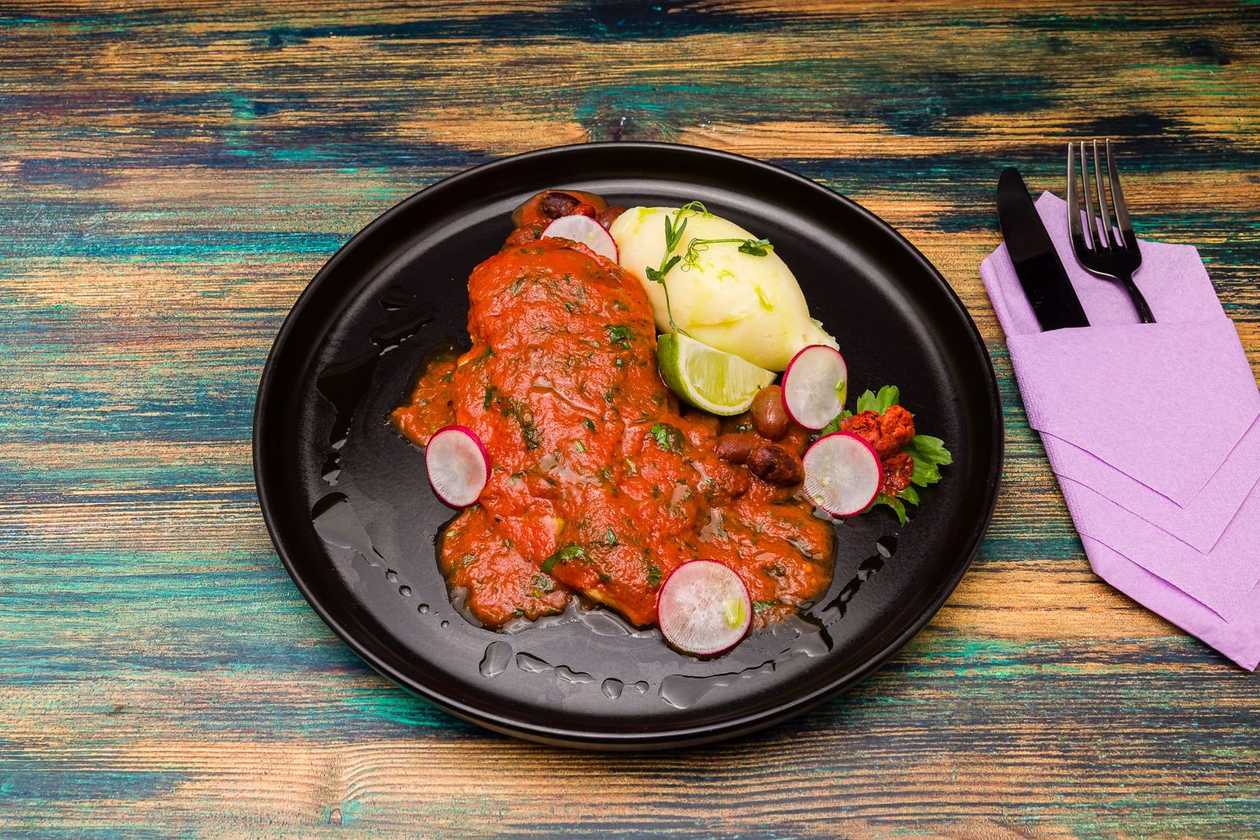 Nduja chicken with mashed potatoes
