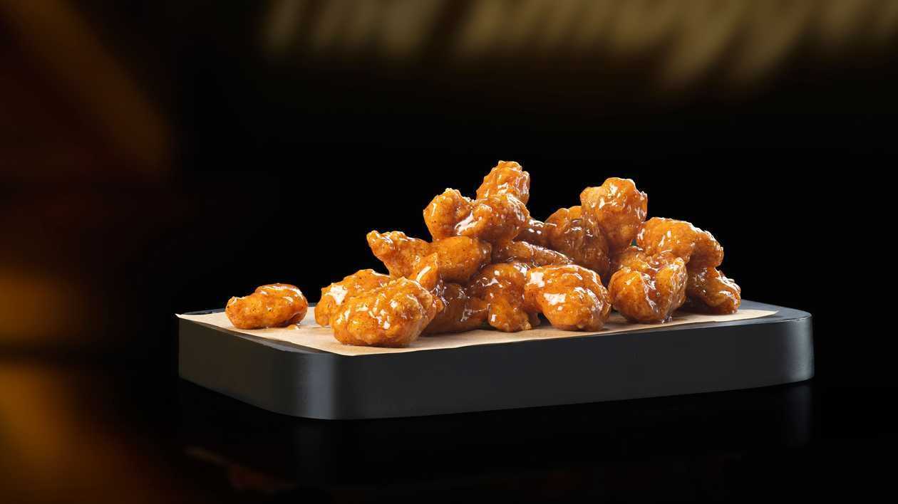 Mango sriracha popcorn chicken 🌶️