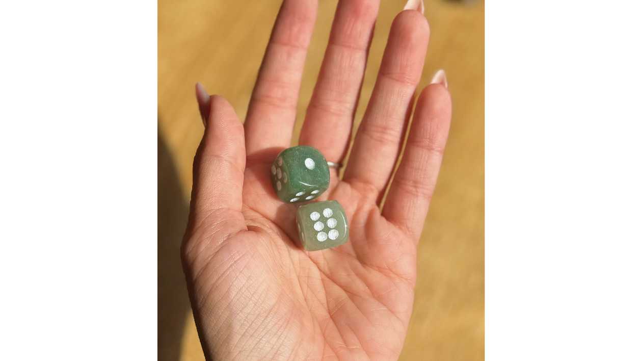 Mystical Dice Duo - Green Aventurine & Green Jade