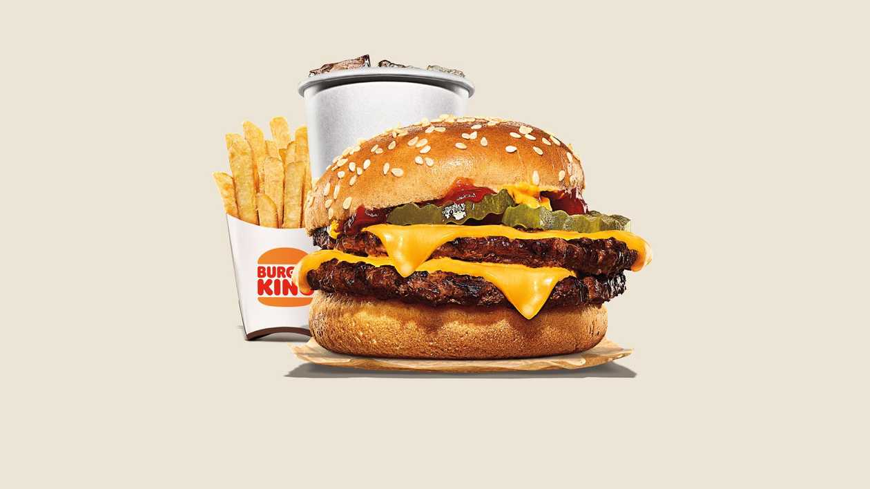 Double Cheeseburger King Meal
