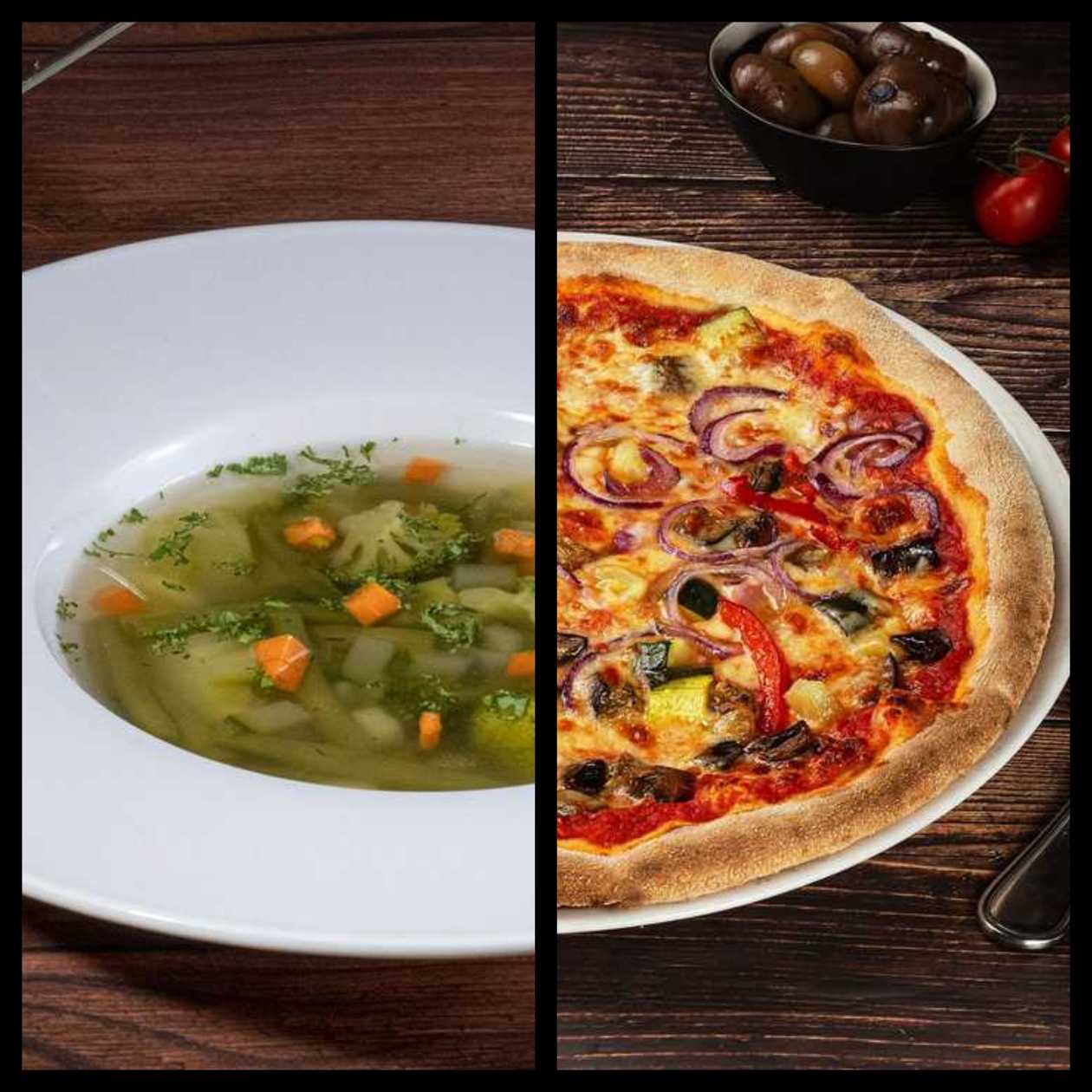 Soup + Pizza