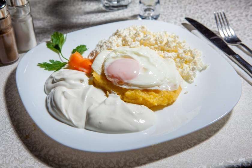 Polenta, Cheese, Egg, Sour Cream