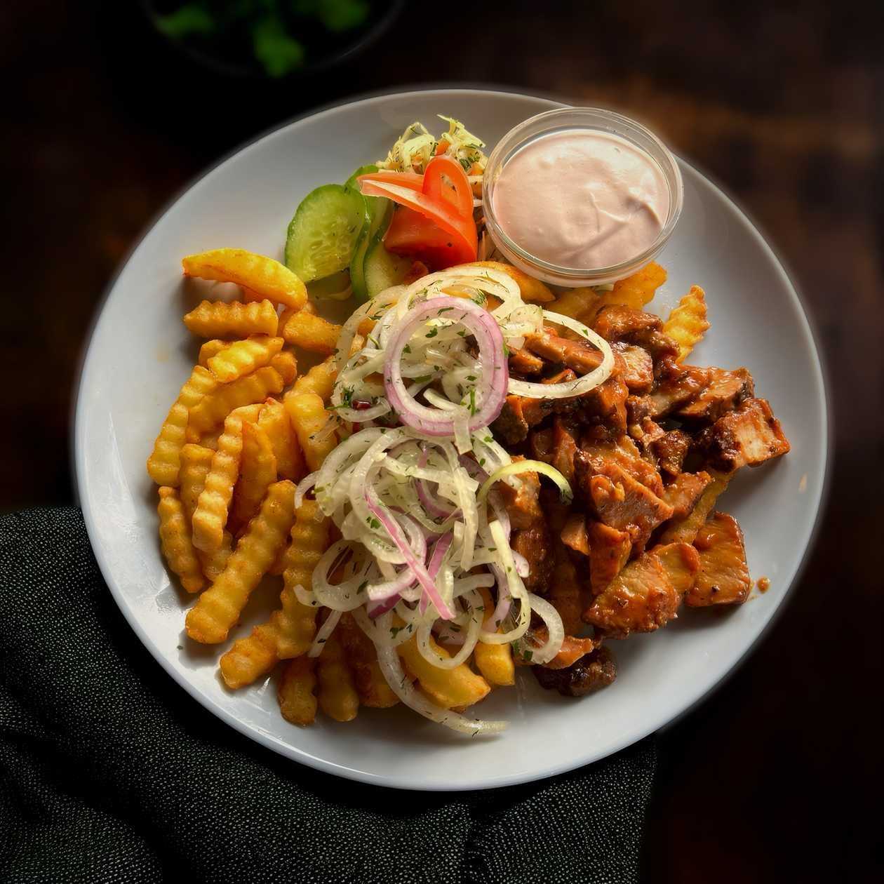 Kebab friikartulitega