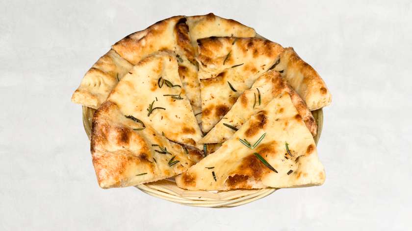 Focaccia with garlic, rosemary and sea salt