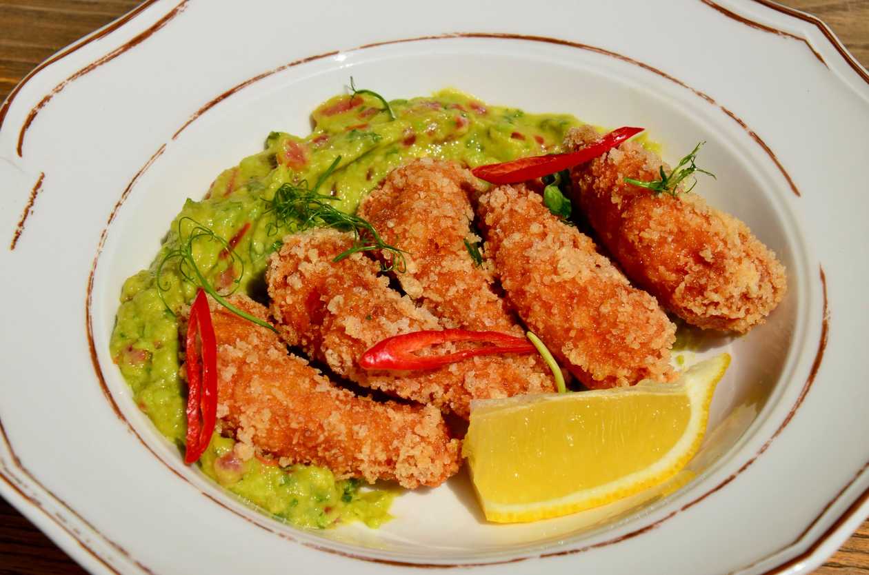 Battered Shrimp with Guacamole