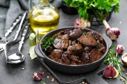 Chicken Liver with Garlic
