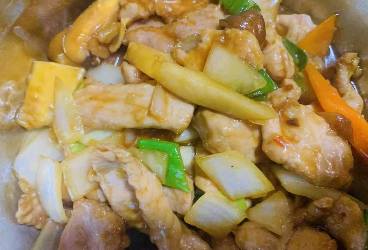 Pork with Chinese Mushrooms and Bamboo Shoots