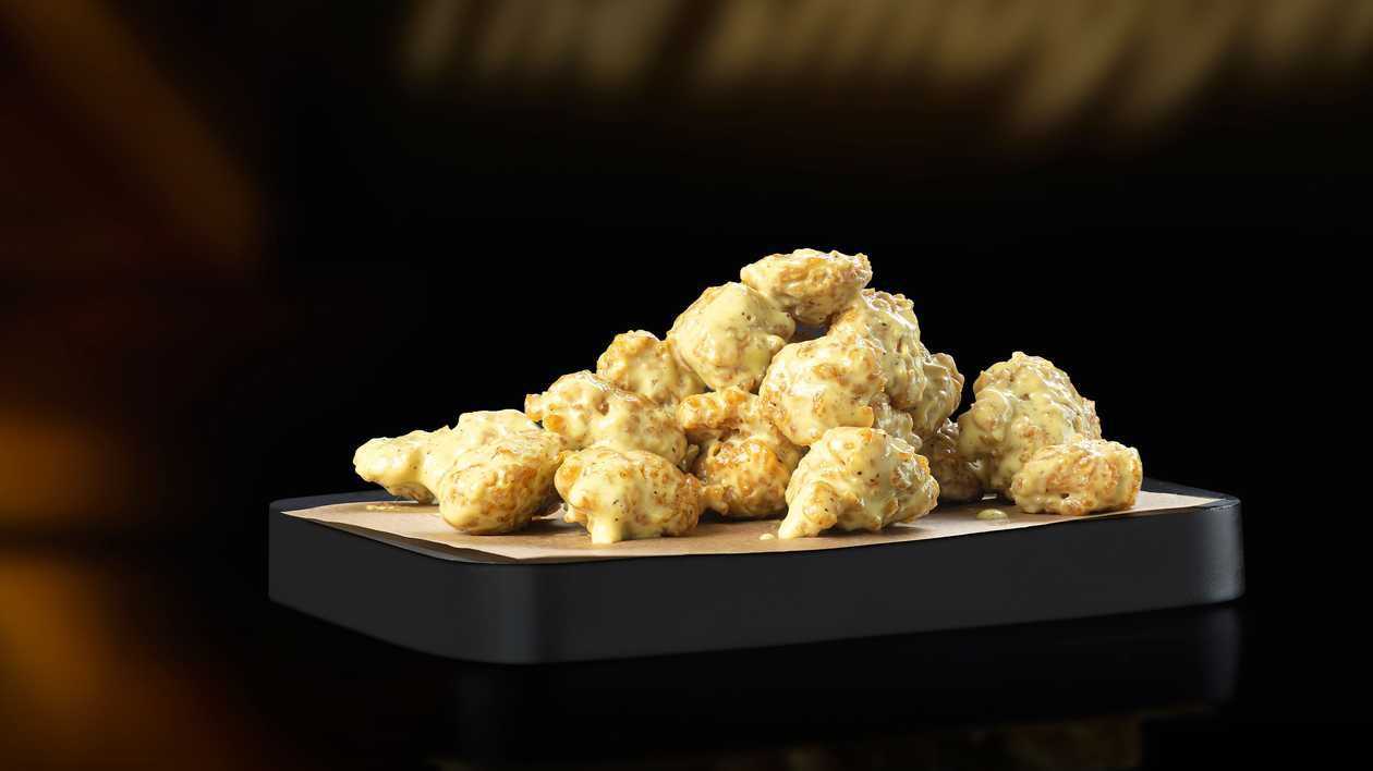 Honey mustard popcorn chicken
