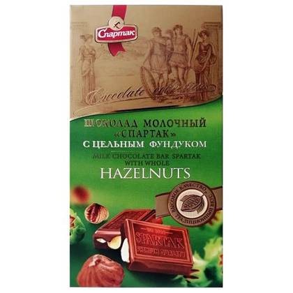 CIOCOLATA CU LAPTE CU ALUNE DE PADURE 90GR SPARTAK