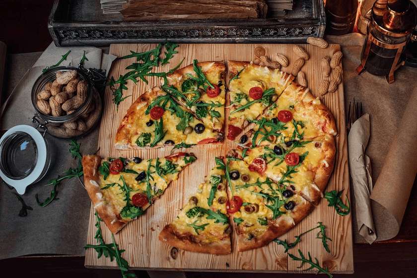 13. Pizza vegie di rucola