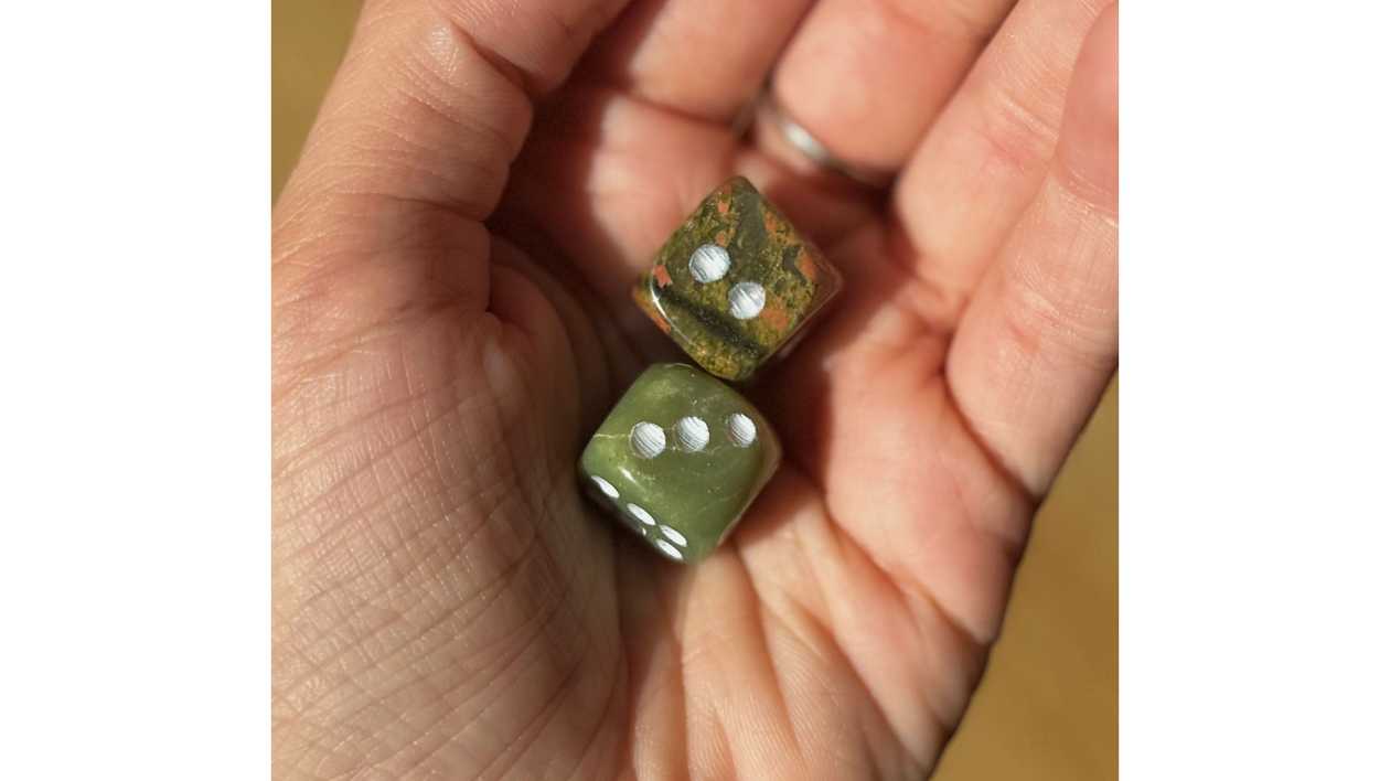 Mystical Dice Duo - Green Aventurine & Unakite