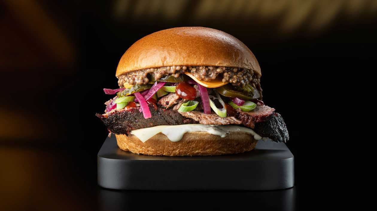 Smoked brisket burger