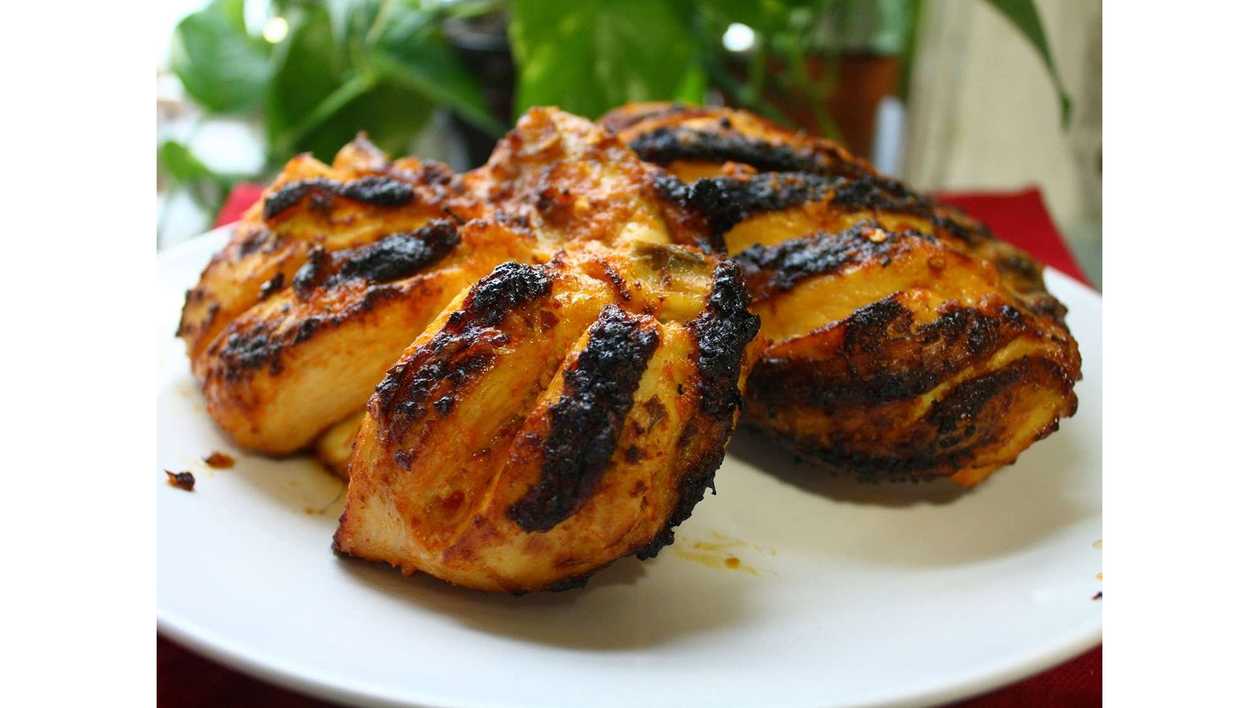 Half Grilled Chicken (Ghanaian Style)