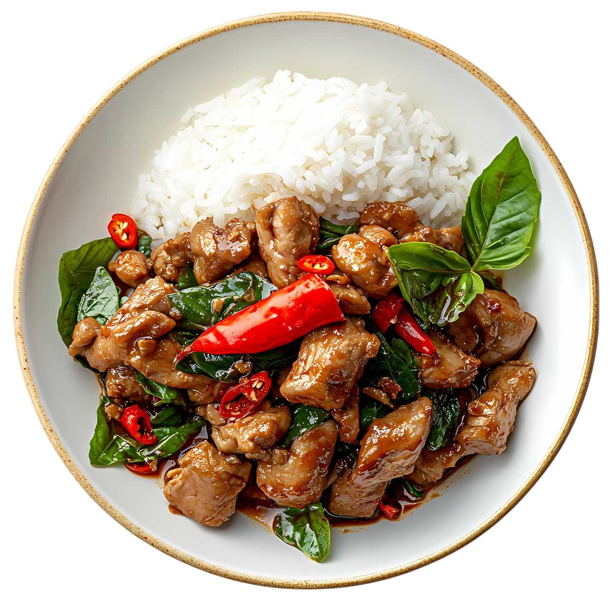 Chicken Shanghai, vegetables
