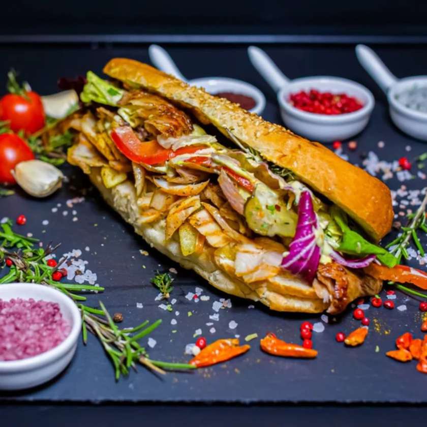 Chicken Baguette Kebab