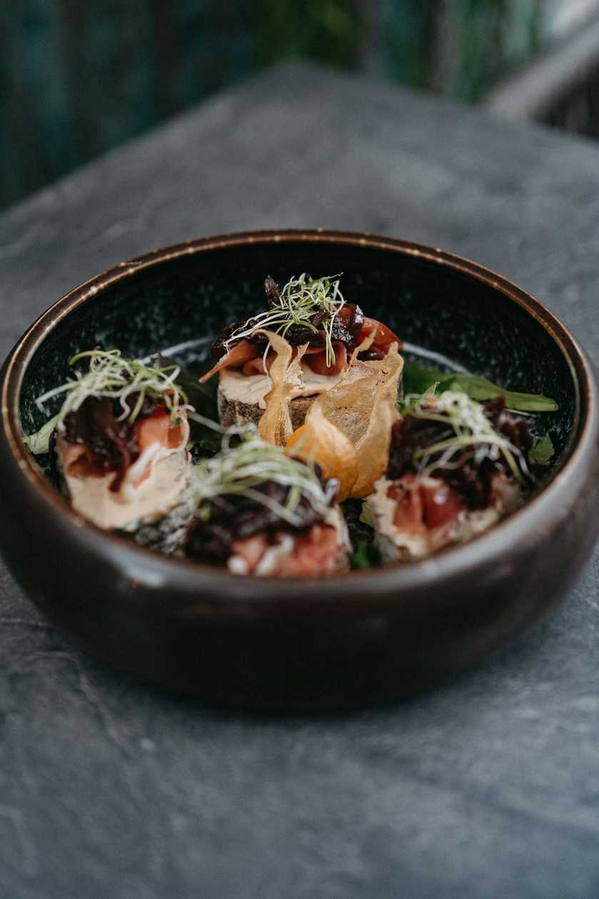 Tapas with serrano ham