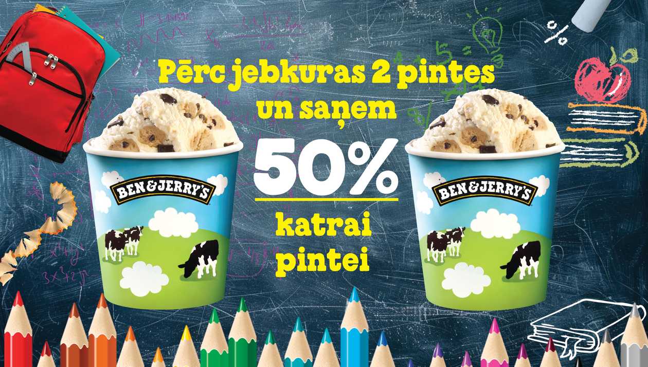 Pērc Jebkuras 2 Pintes Un Saņem 50% Atlaidi Katrai