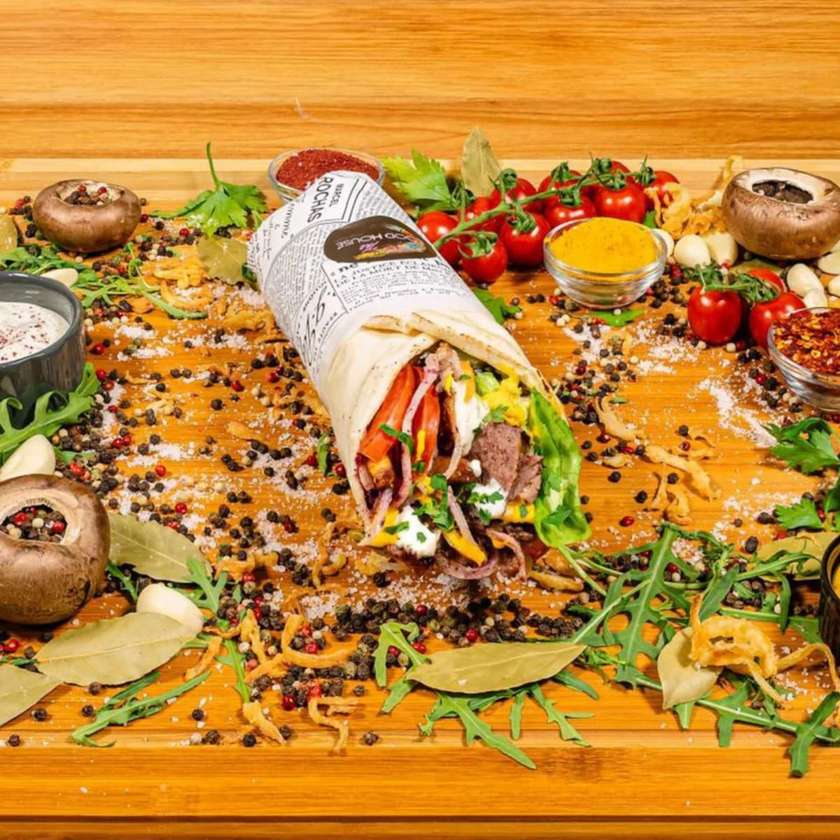 Beef Flatbread Shawarma Medium