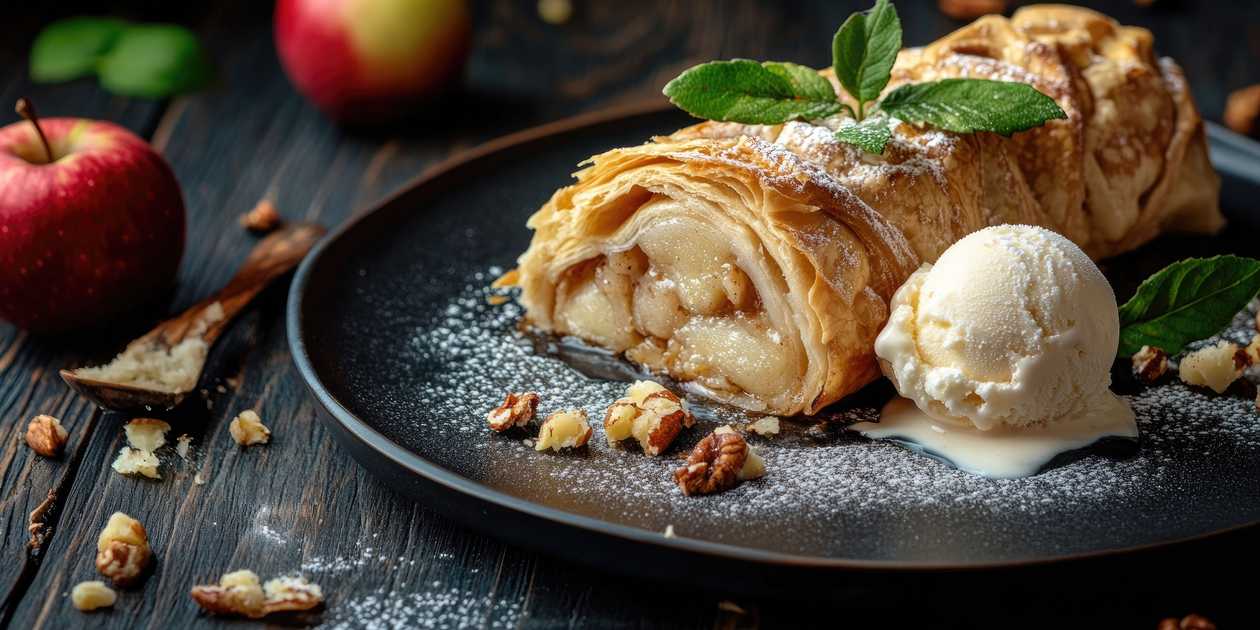 Homemade strudel