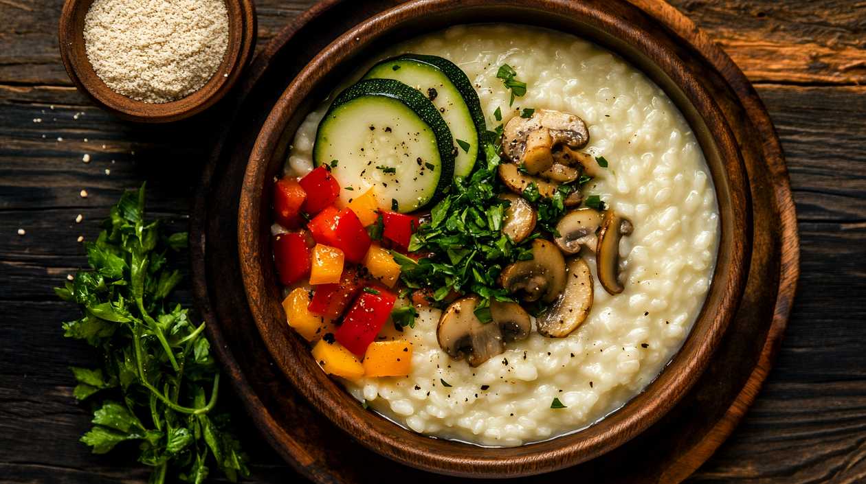 Vegetable risotto, vegetables