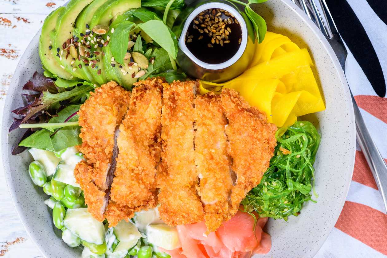 Chicken breast Hawaii, vegetables