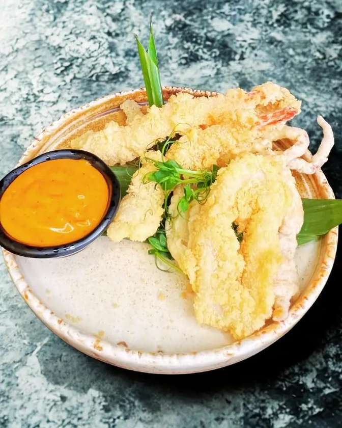 Tempura owoce morza