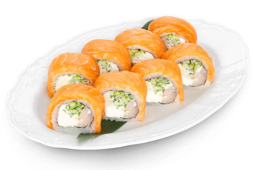 Roll Philadelphia z krewetkami XL