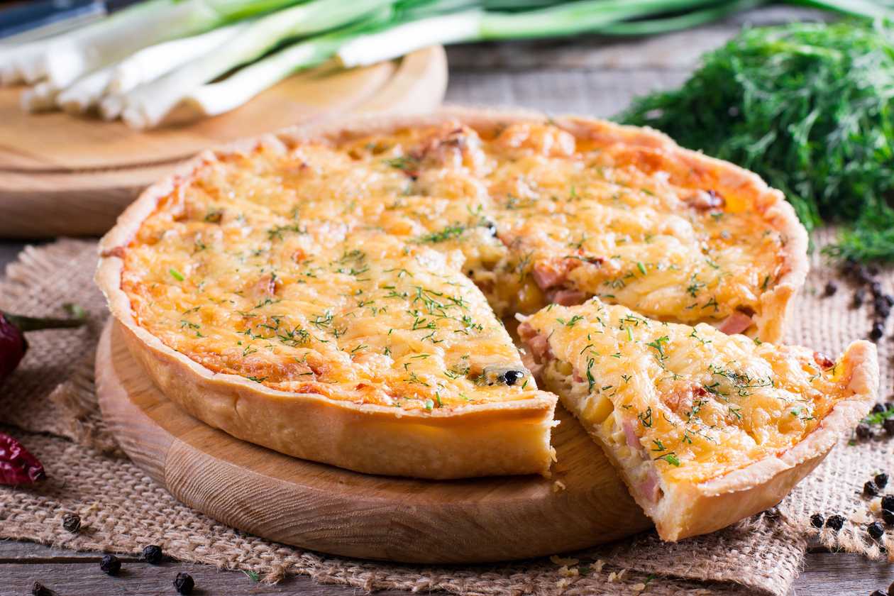 Vegetable with ham, cheese and egg