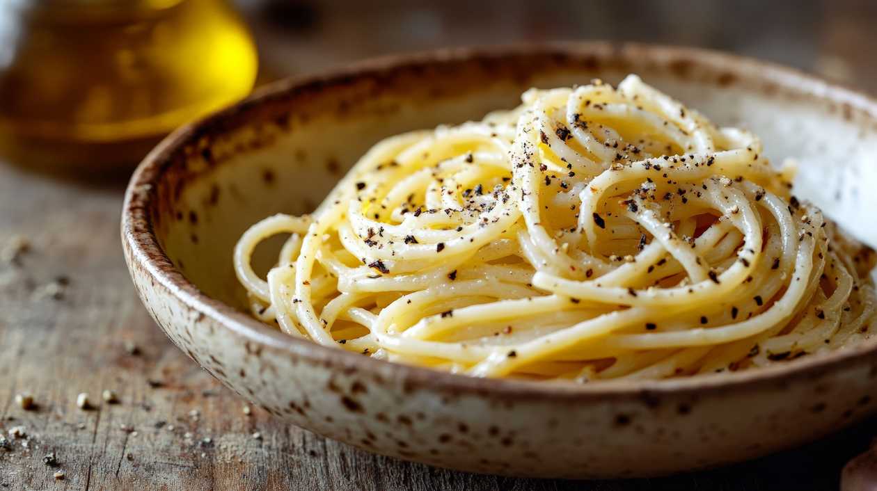 Spaghetti in cheese sauce