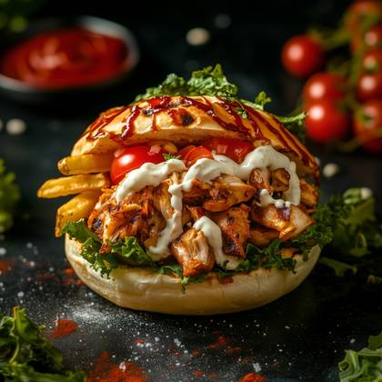 DONER ÎN CHIFLĂ DE PUI 500g