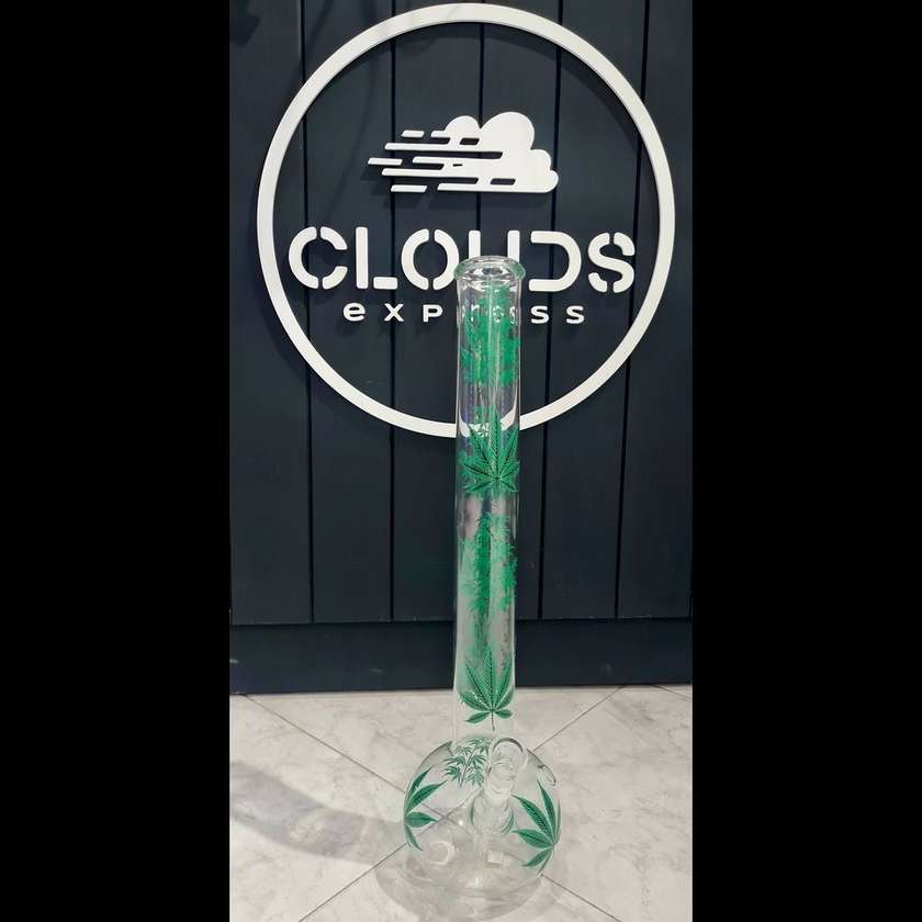 Extra Large Weed Print Glass Bong