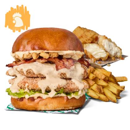 PODWÓJNY AVE CEZAR CHICKEN ZESTAW POWIĘKSZONY