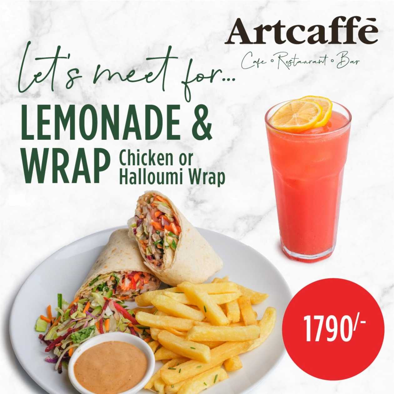 Lunch Offer: Wraps & Lemonade Combo