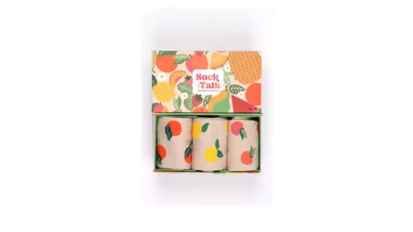 Woman Bamboo Sock Citrus Fruit Gift Box