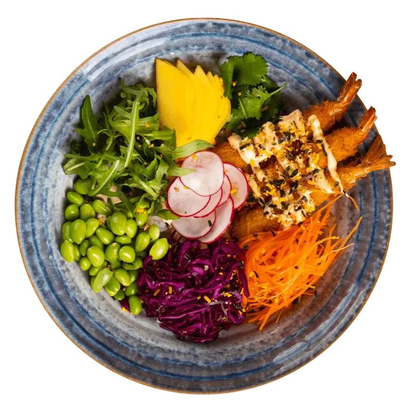 POKE BOWL Tiger Shimp Panko