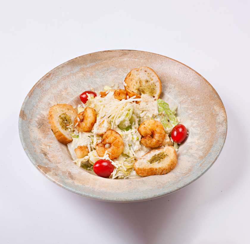 Caesar Salad with Shrimp