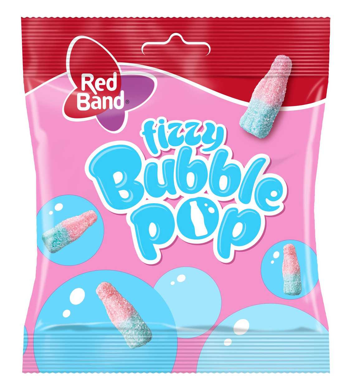 Red Band BubblePop sour jelly candies 100 g