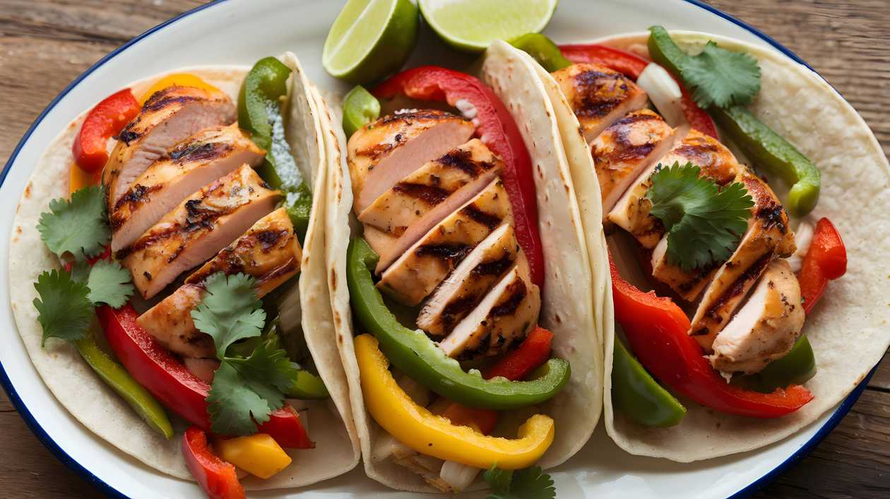 Fajitas with pork collar