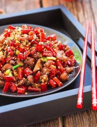 Extra spicy ganbian chicken