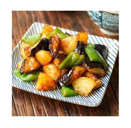 Di san xian- stir-fried eggplant, potato and pepper
