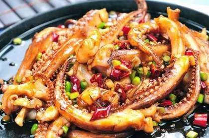 Squid on the stove