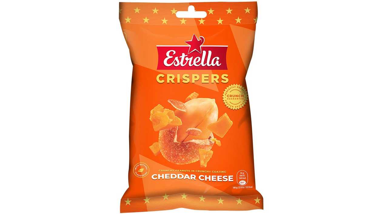 Estrella cheese crisps sour cream and walnuts in shell 140g