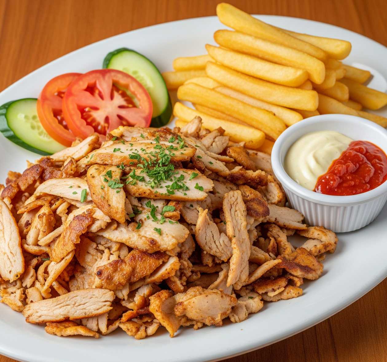 Kebab friikartulitega
