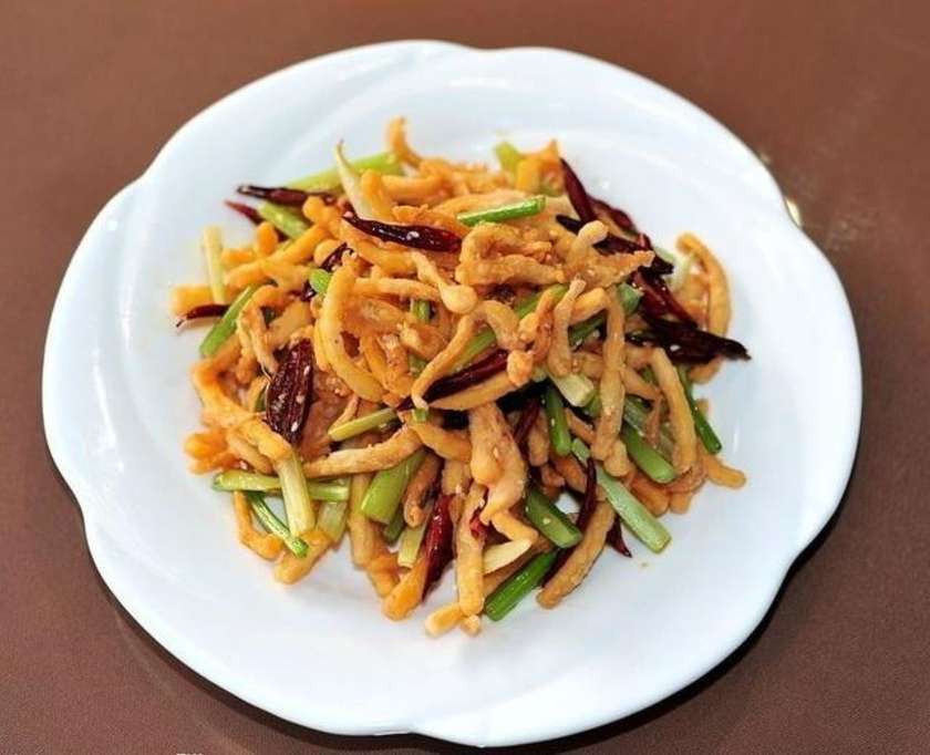 Dry fried squid