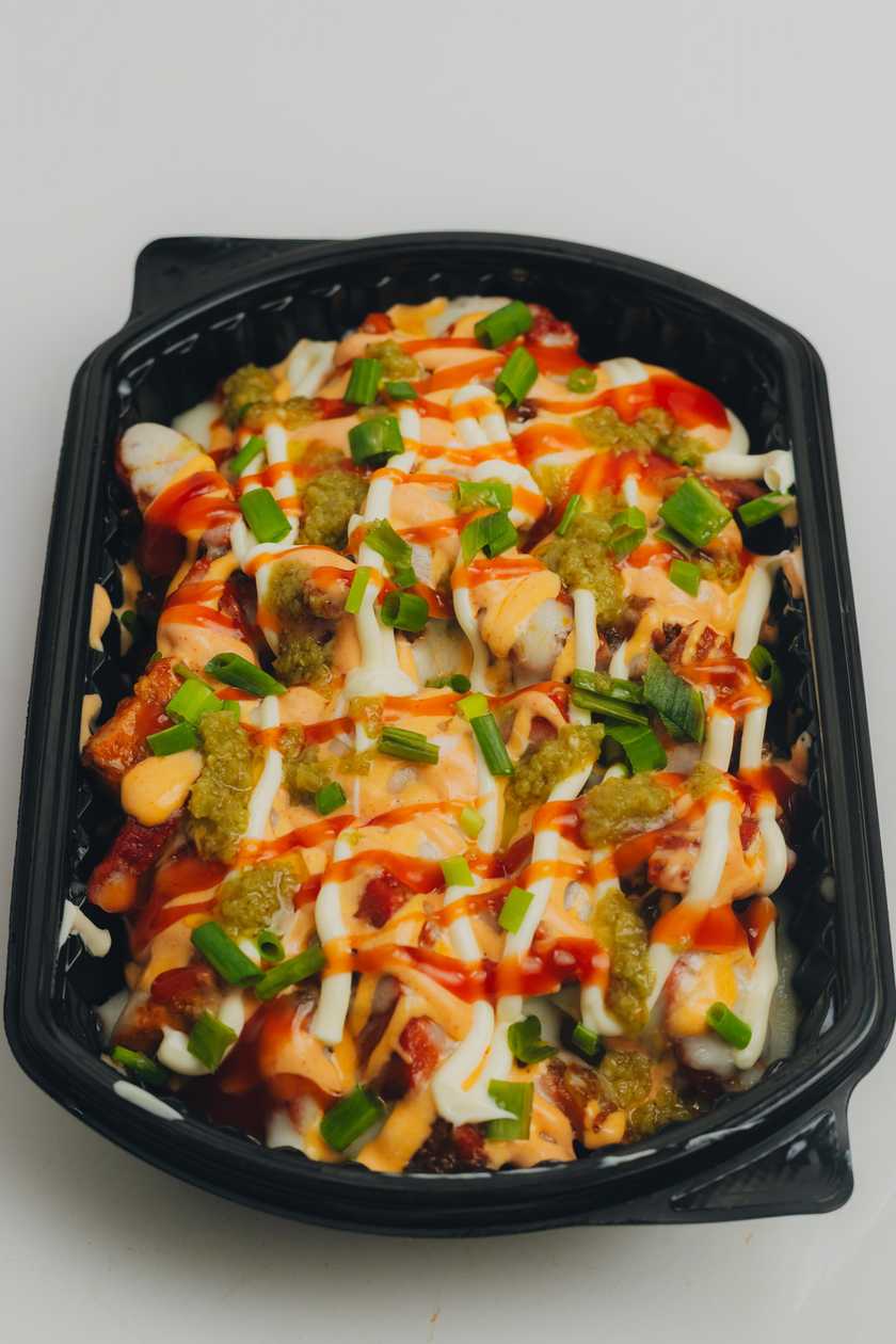 Flaming Loaded fries