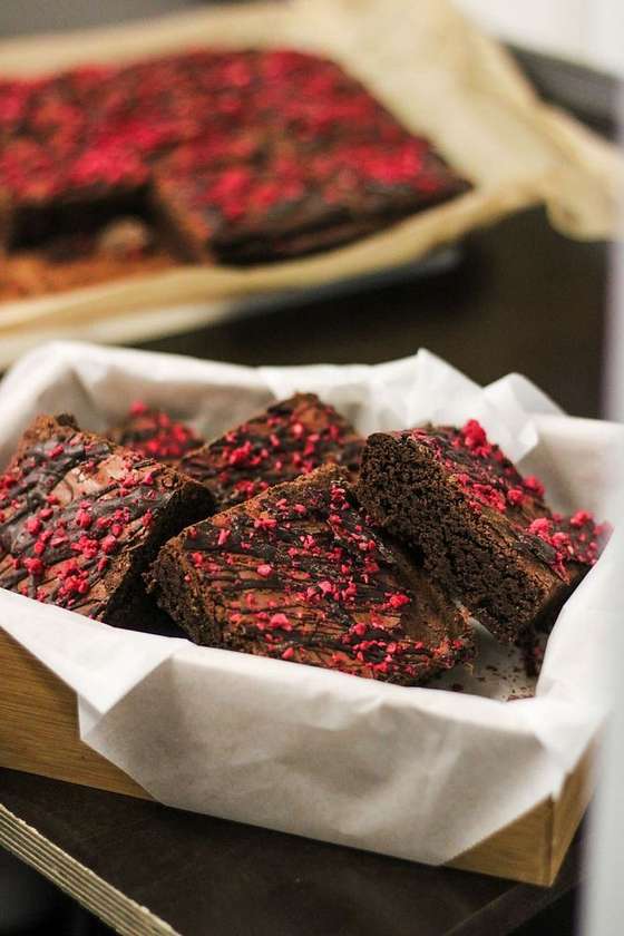 Brownies čokoláda, malina