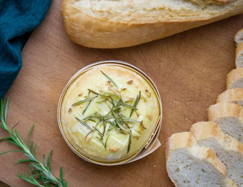 Our Pickled Camembert with Homemade Baguette