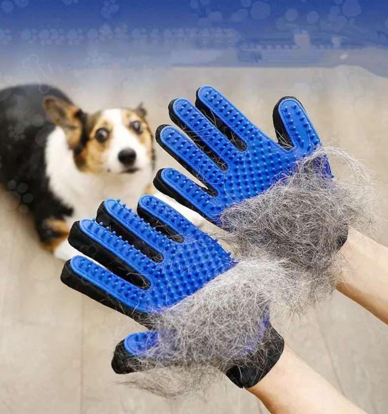 Rubber Grooming Glove 1 pc - Assorted Colors
