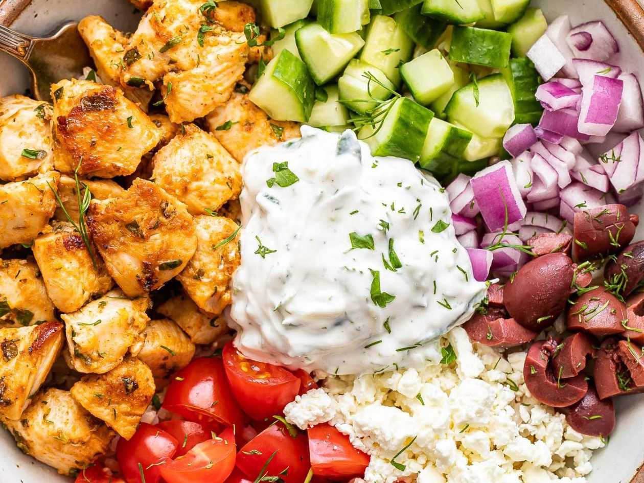 Řecký gyros v misce(Bowle)