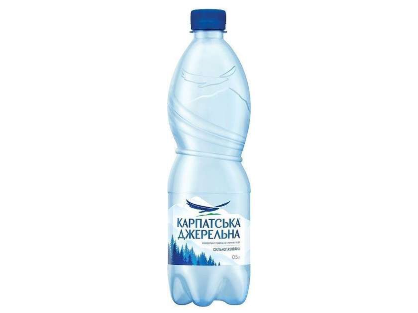 Вода Карпатська Джерельна газована 0,5л.